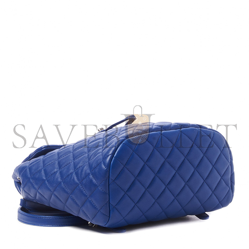 Ch**el lambskin quilted small urban spirit backpack blue (29*13*11cm)